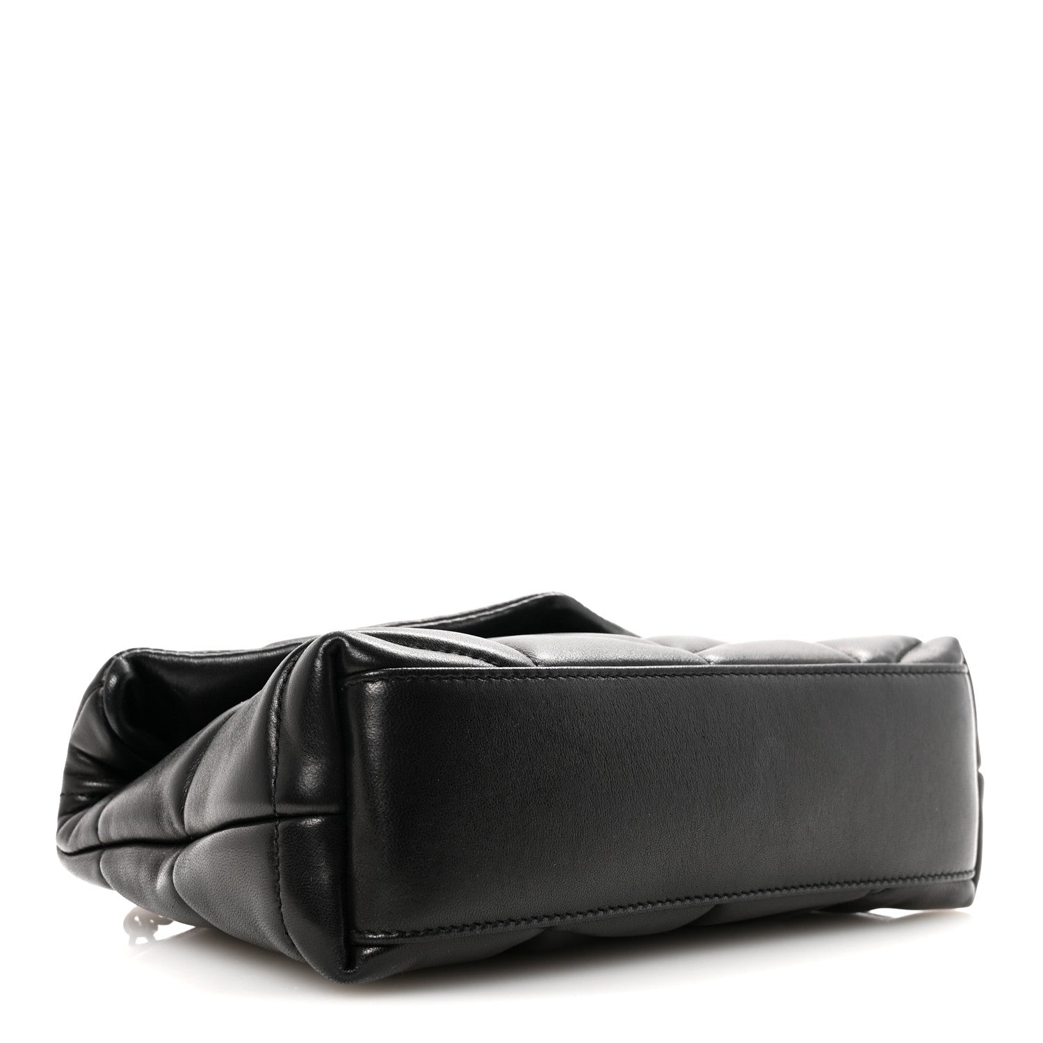 Saint Laurent Lambskin Quilted Toy Loulou Puffer Monogram Monochrome Chain Satchel Black 4 of 12