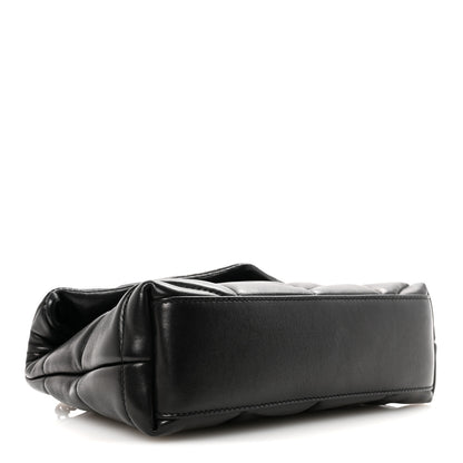 Saint Laurent Lambskin Quilted Toy Loulou Puffer Monogram Monochrome Chain Satchel Black 4 of 12