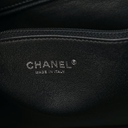 Chanel Caviar Lizard Quilted Large Coco Handle Shopping Tote Black 8 of 14