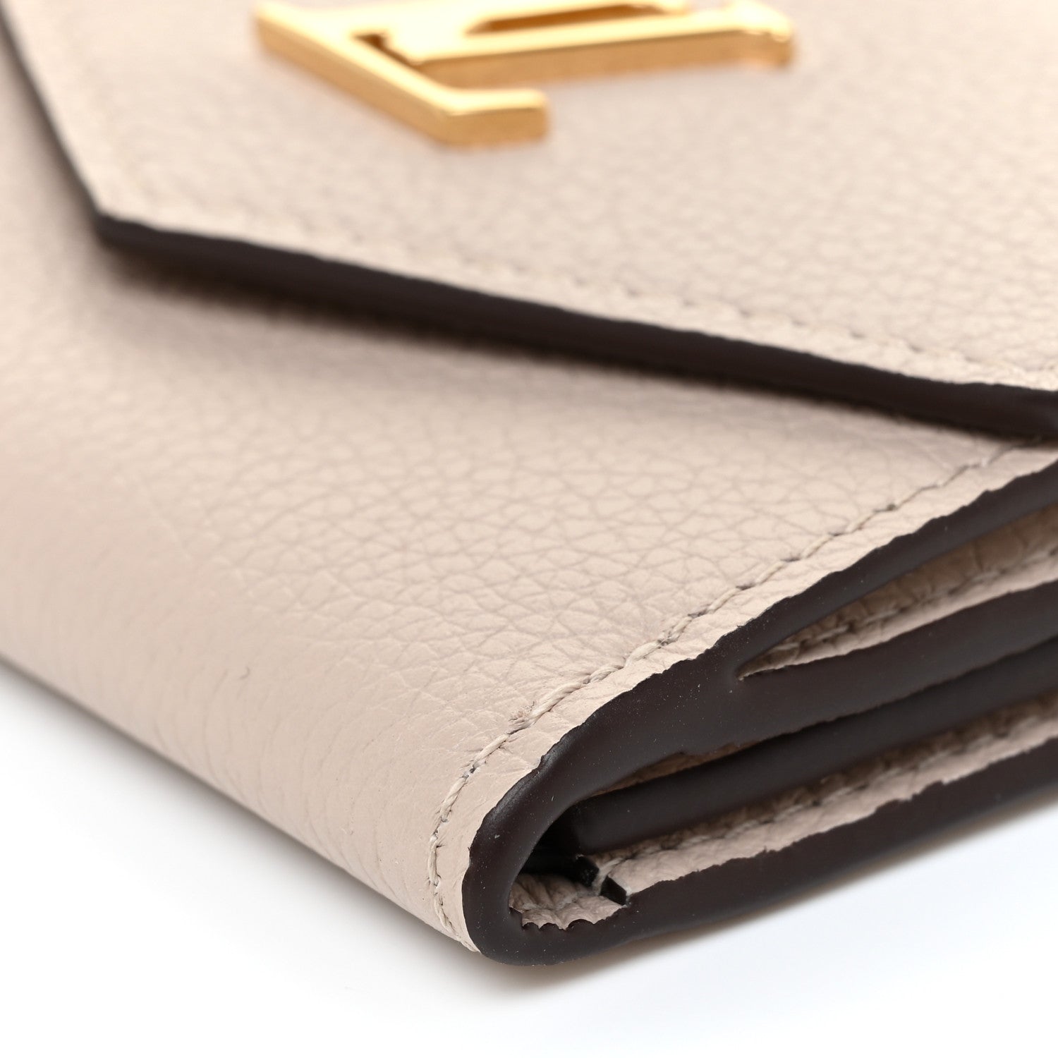 Louis Vuitton Calfskin Lockmini Wallet Greige 9 of 10