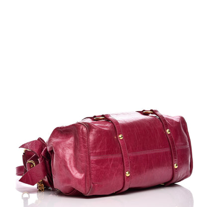 Miu Miu Vitello Lux Medium Bow Bag Fuchsia 5 of 18