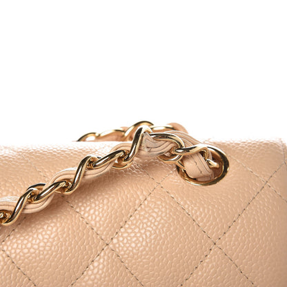 Chanel Caviar Quilted Jumbo Double Flap Beige Clair 8 of 9