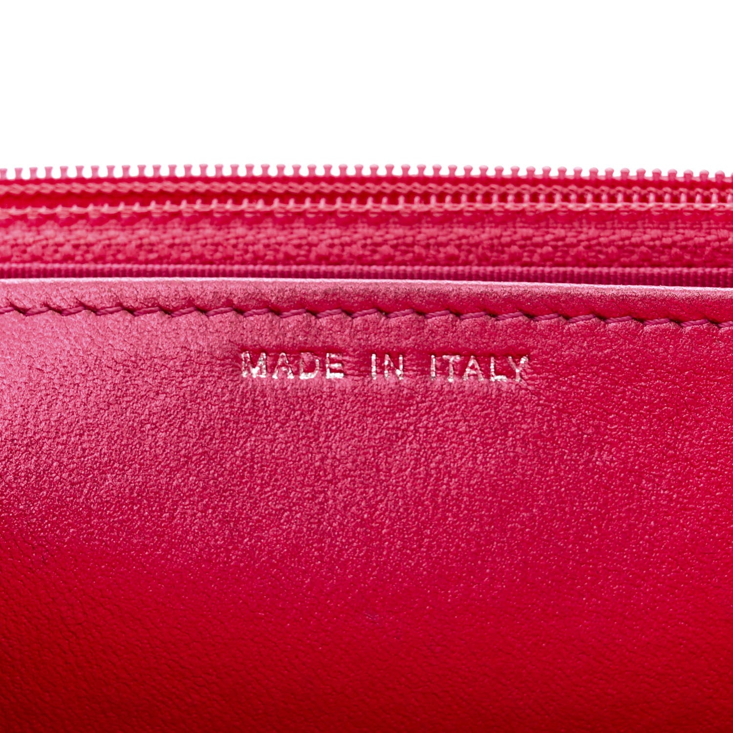 Chanel Metallic Patent Calfskin Quilted Boy Wallet On Chain WOC Fuchsia 7 of 11