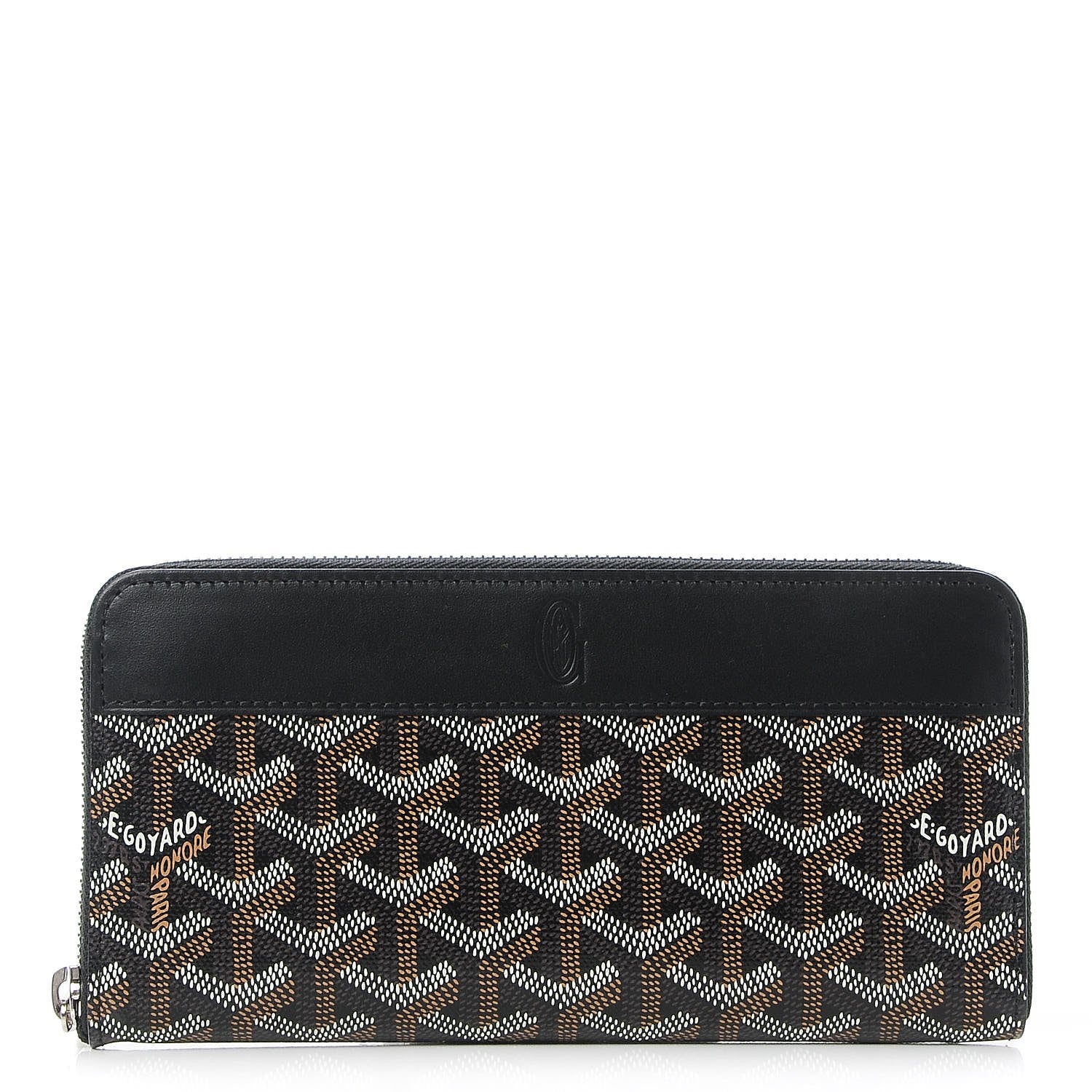 Goyard Goyardine Matignon Zip Around GM Wallet Black 1 of 7