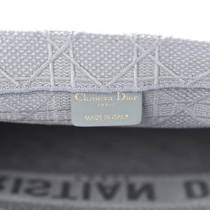 Christian Dior Canvas Embroidered Cannage Medium Book Tote Stone 5 of 9