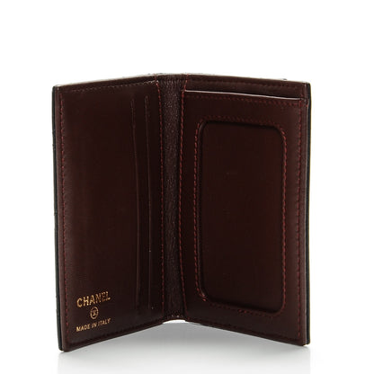 Chanel Lambskin Quilted CC Card Holder Wallet Black 5 of 7