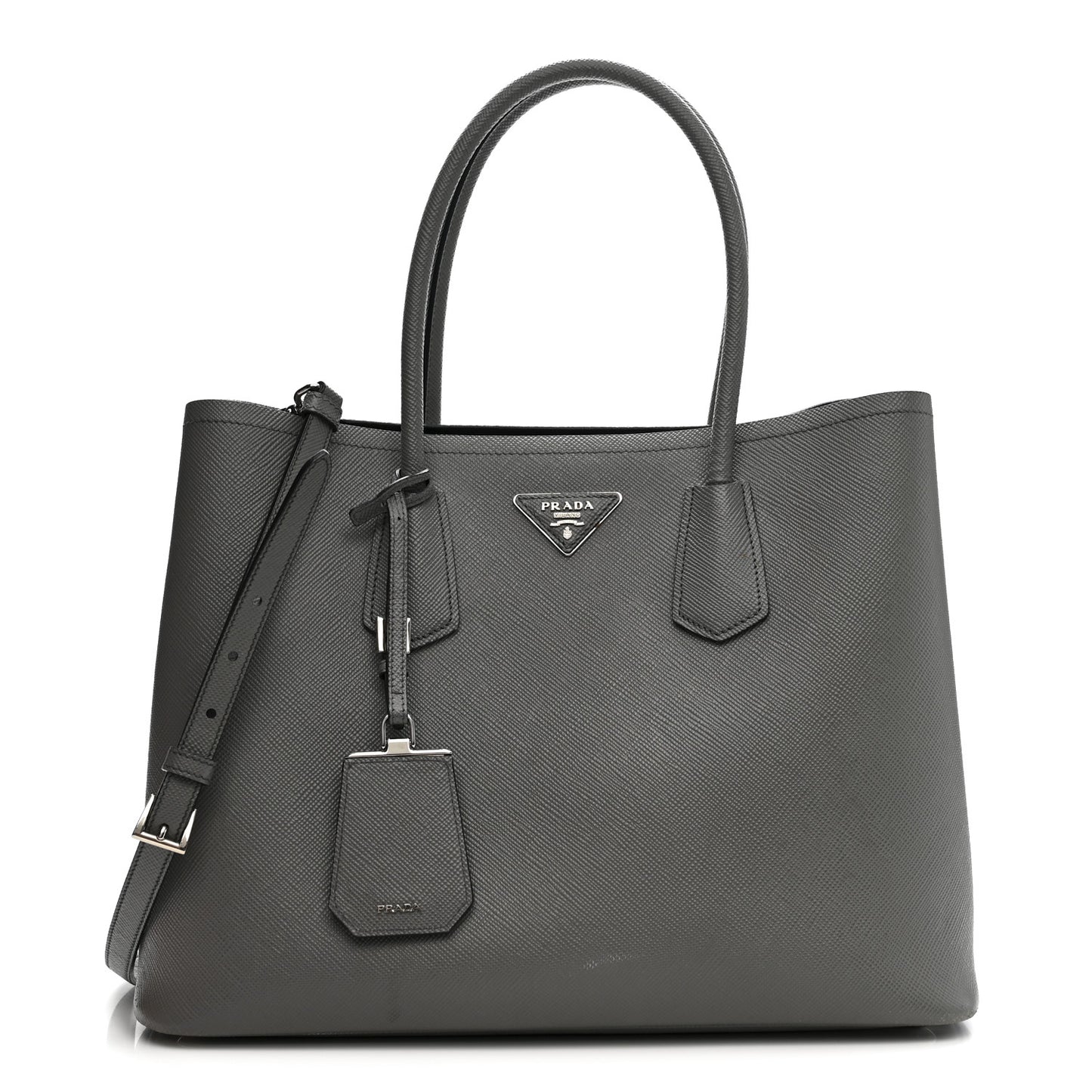 Saffiano Cuir Large Double Bag Marmo
