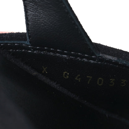 Chanel Suede Calfskin Slingback Loafers 38 Black 9 of 10