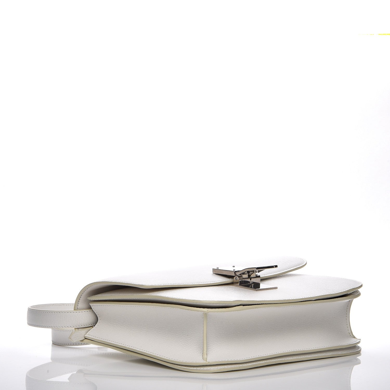 Celine Liege Calfskin Medium Classic Box Flap Bag White 4 of 9