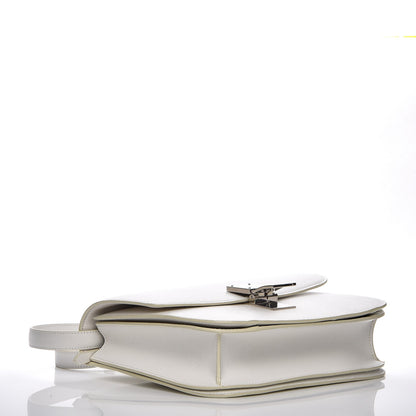 Celine Liege Calfskin Medium Classic Box Flap Bag White 4 of 9
