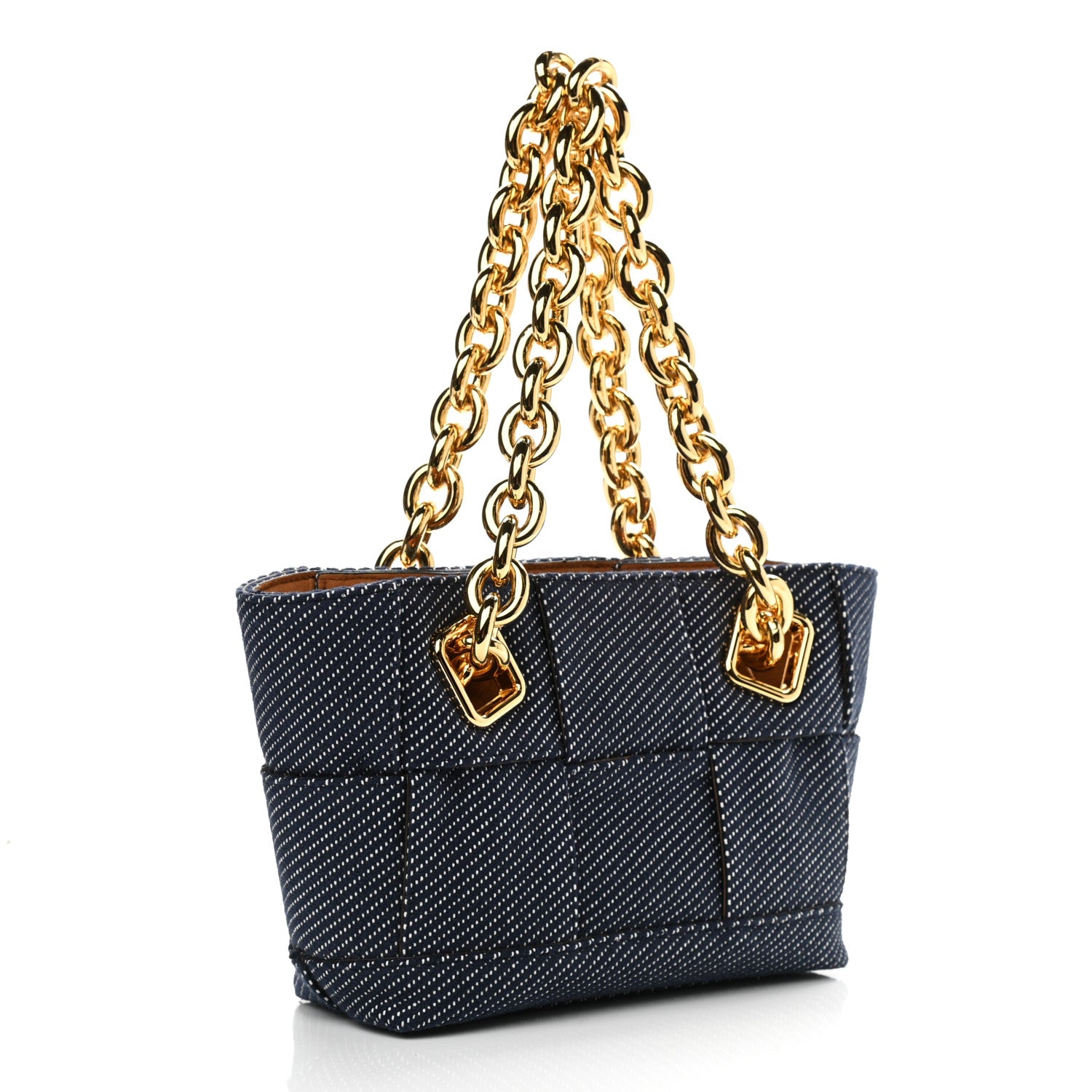Bottega Veneta Denim Maxi Intrecciato High Frequency Chain Tote Indigo 4 of 10