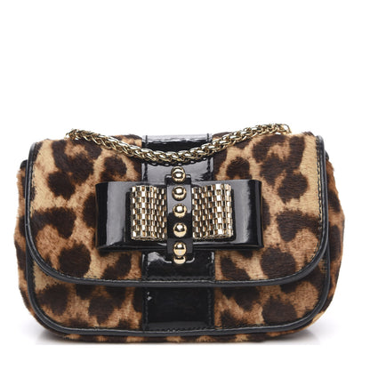 Christian Louboutin Calf Hair Leopard Print Mini Sweety Charity Crossbody Bag Brown 1 of 12