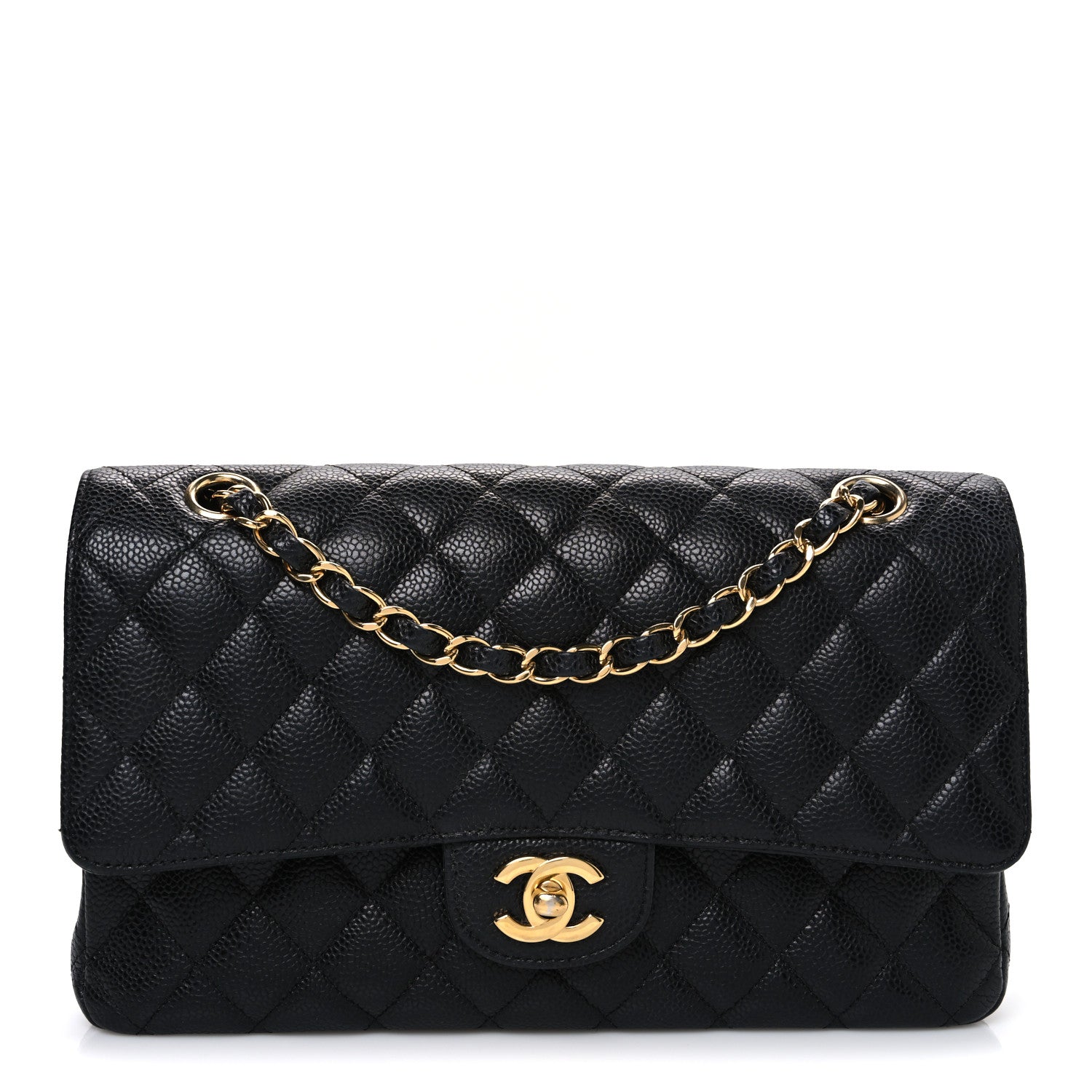 Chanel Caviar Quilted Medium Double Flap Black 1 of 12
