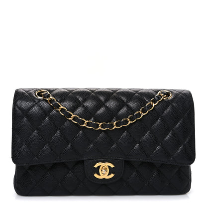 Chanel Caviar Quilted Medium Double Flap Black 1 of 12