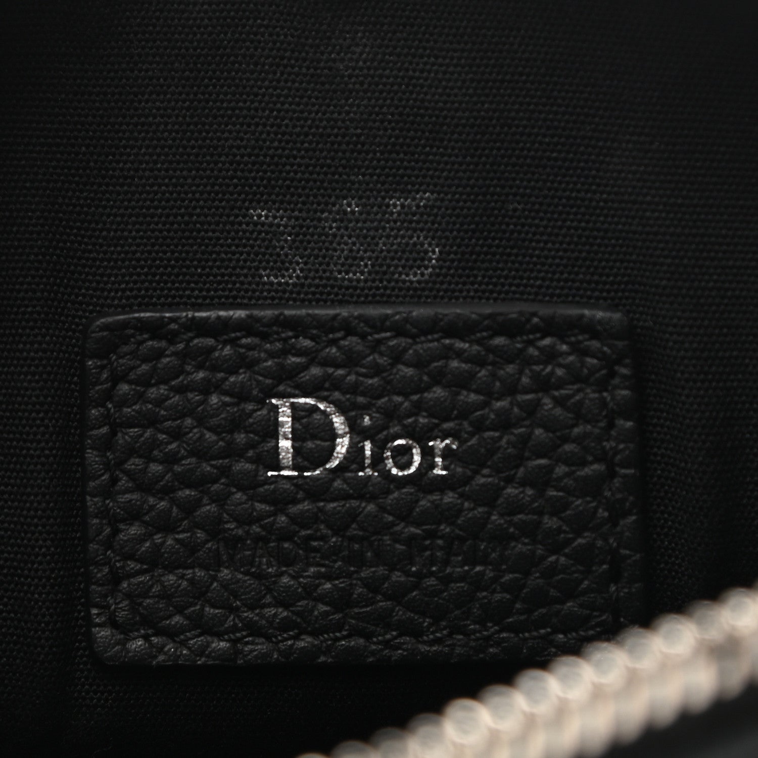 Christian Dior HOMME Grained Calfskin Mens Roller Pouch Black 6 of 6