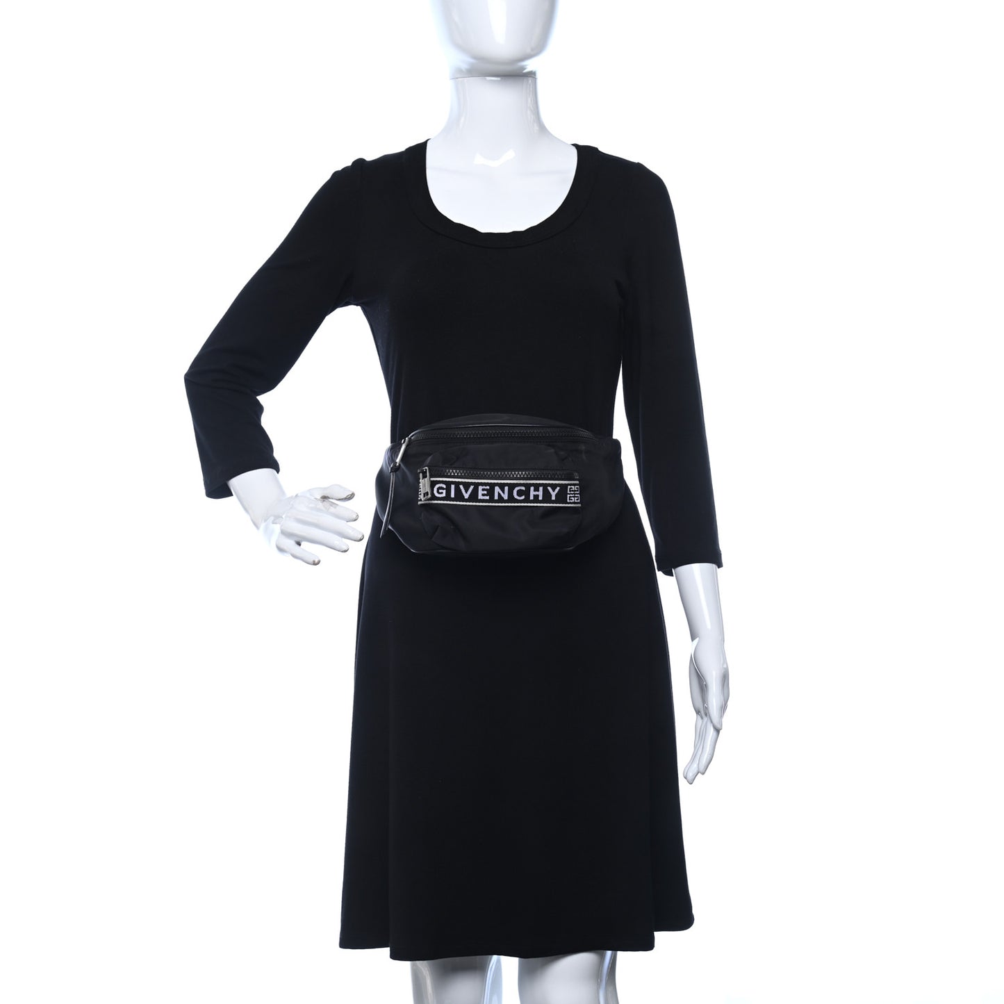 Nylon Logo Belt Bag Black