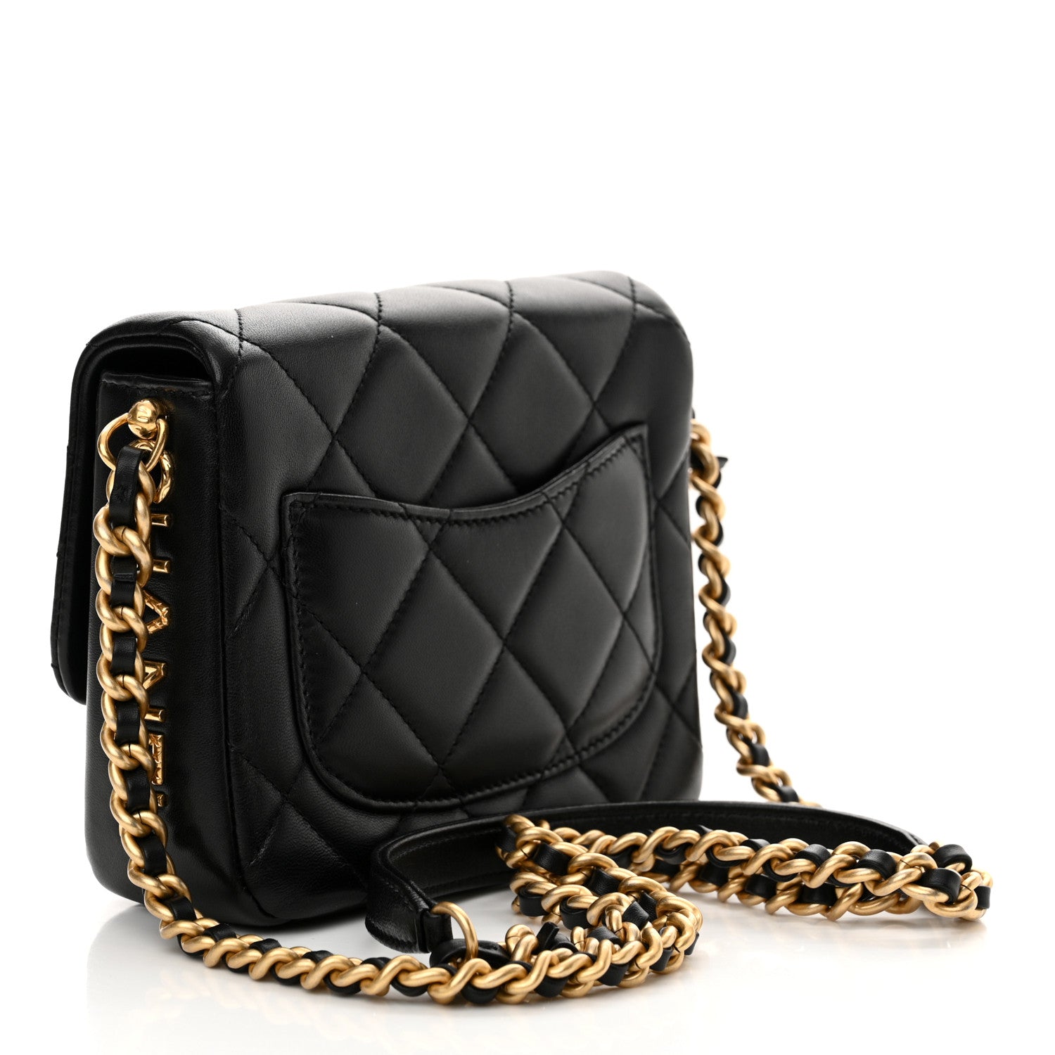 Chanel Lambskin Quilted Mini Side Note Flap Black 3 of 11