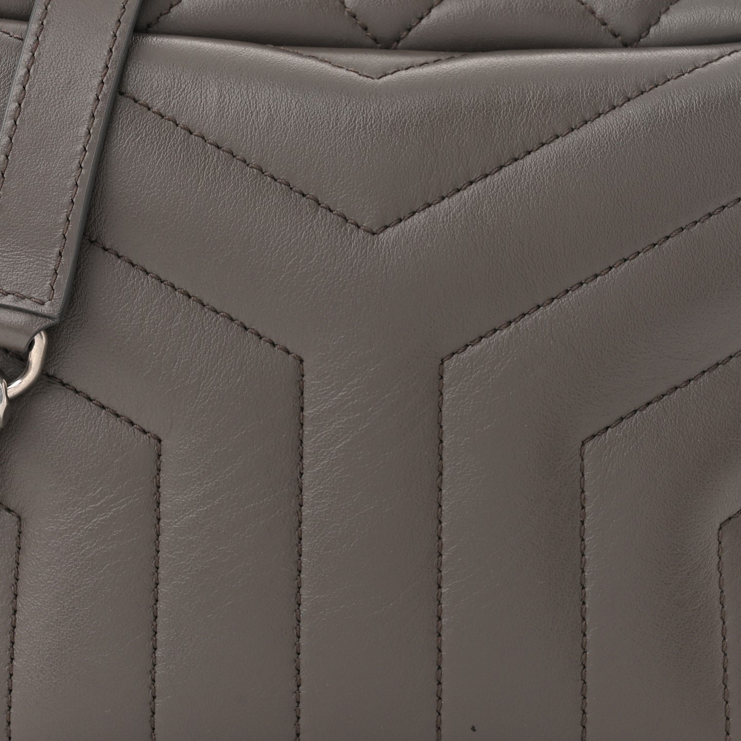 Calfskin Y Quilted Monogram Small Loulou Bowling Bag Earth
