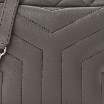 Saint Laurent Calfskin Y Quilted Monogram Small Loulou Bowling Bag Earth 7 of 10