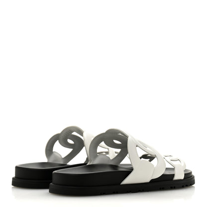 Hermes Nappa Womens Extra Sandals 37.5 White 5 of 10