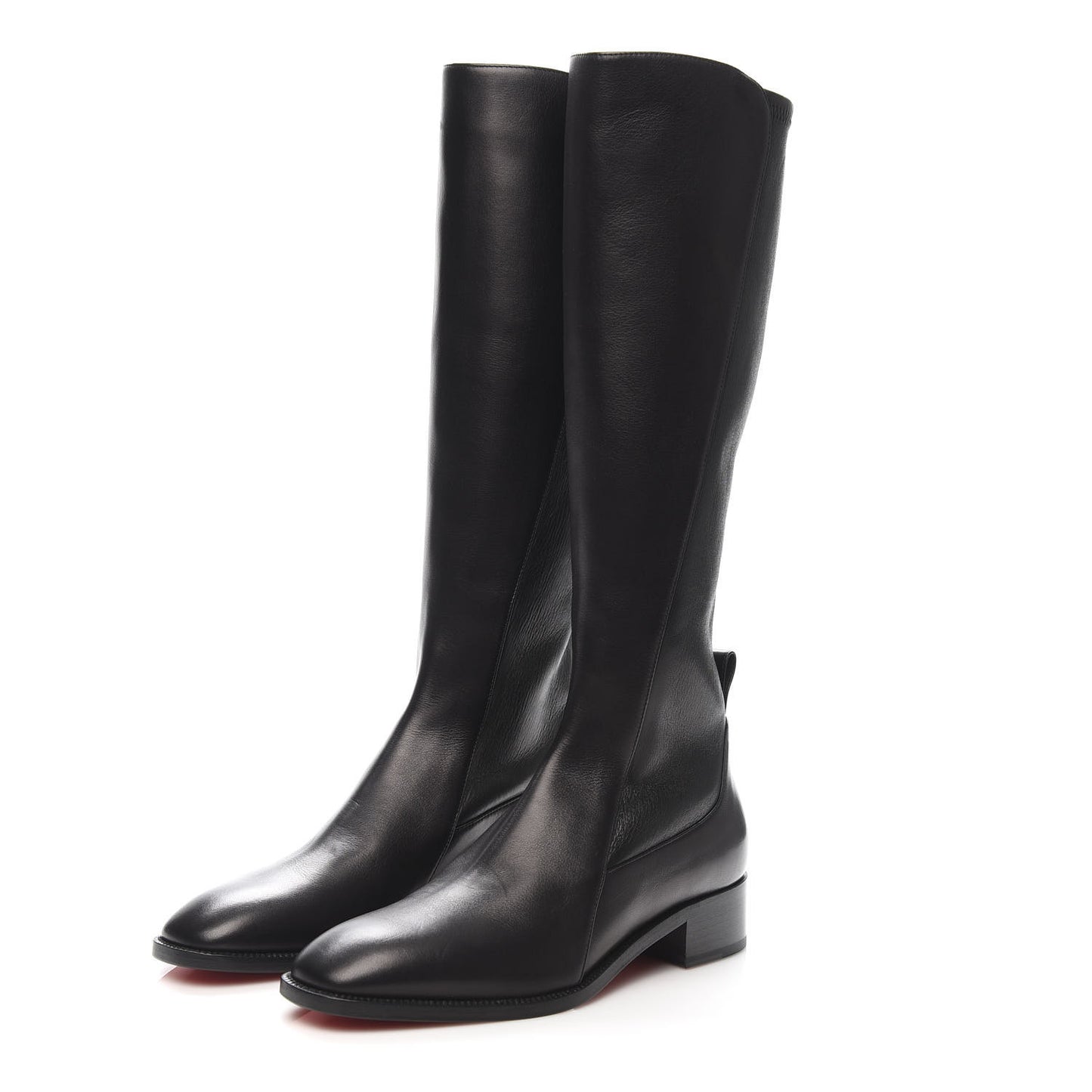 Nappa Tagastretch Flat Knee Boots 36.5 Black