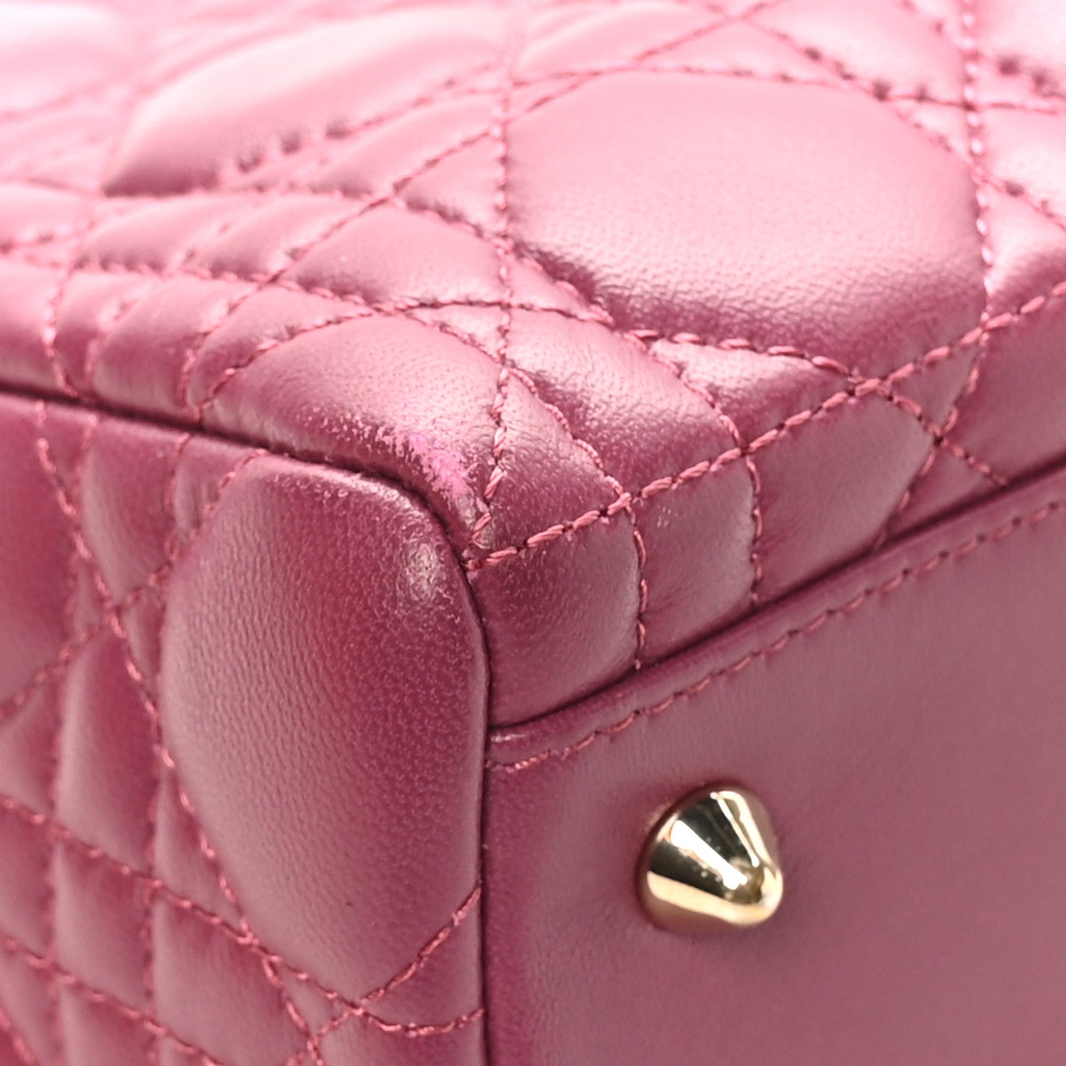 Christian Dior Lambskin Cannage Medium Lady Dior Purple 11 of 12