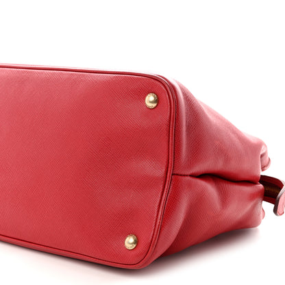 Prada Saffiano Cuir Top Handle Dome Tote Rosso 10 of 12