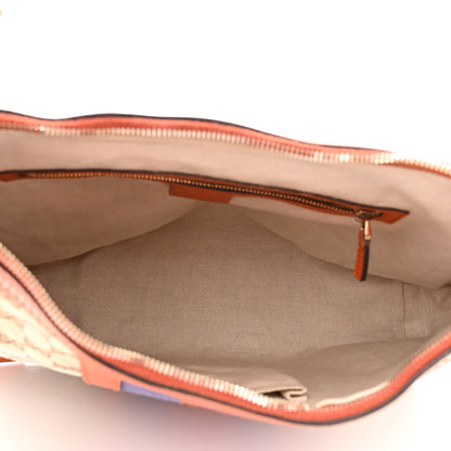 Gucci Monogram Vintage Web Medium Hobo Orange 5 of 10