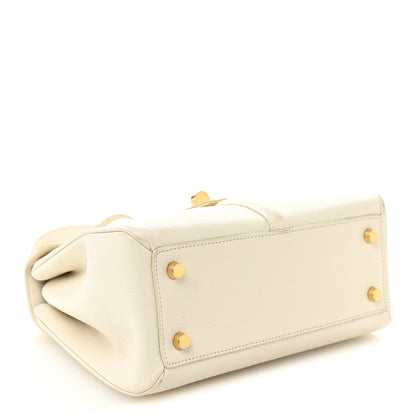 Celine Grained Calfskin Small 16 Top Handle Bag White 4 of 14