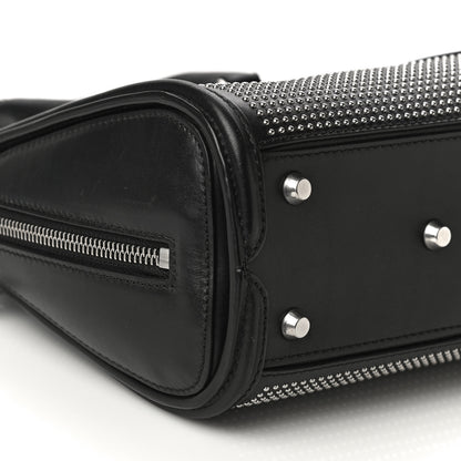 Alexander McQueen Calfskin Studded Mini Heroine Top Handle Bag Black 6 of 35