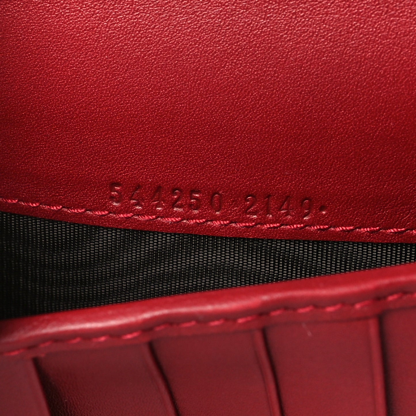 Microguccissima Zip Around Top Handle Travel Wallet Red