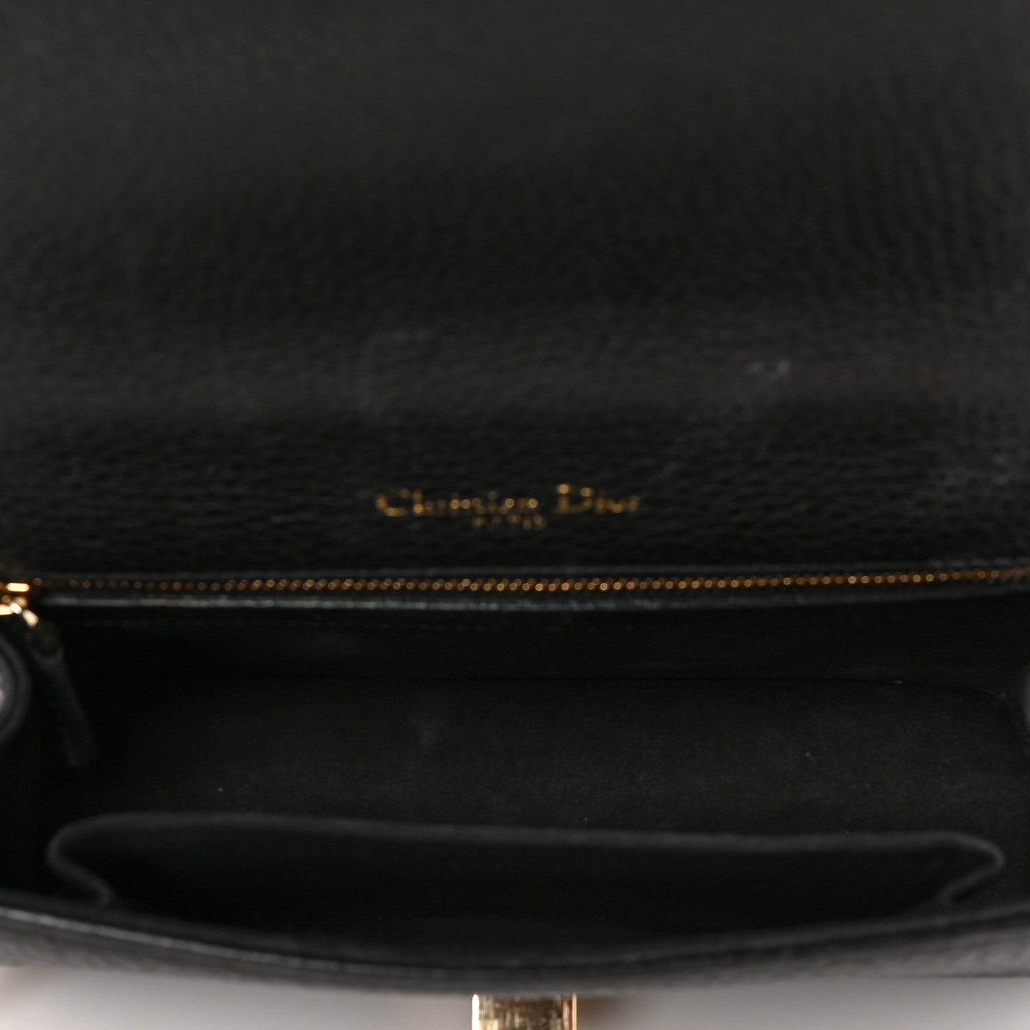 Christian Dior Grained Calfskin Small Diorama Flap Bag Black 5 of 8
