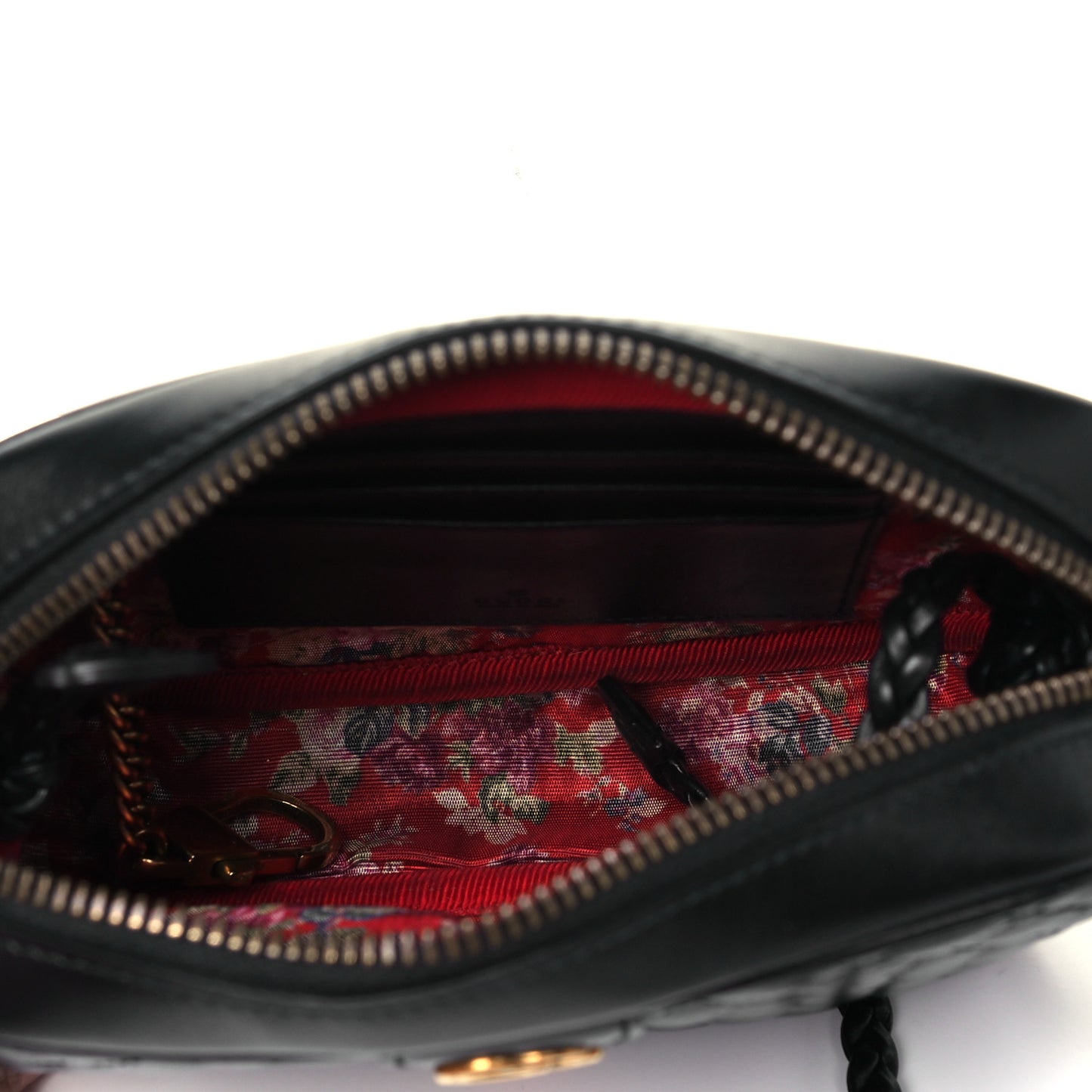 Calfskin Trapuntata Web Mini GG Shoulder Bag Black