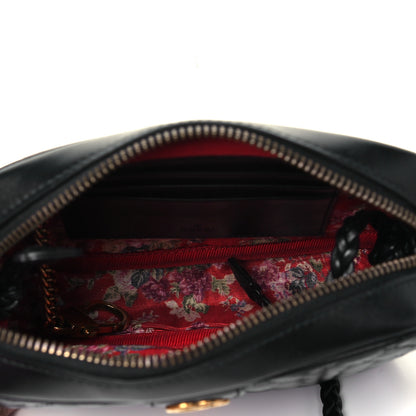 Gucci Calfskin Trapuntata Web Mini GG Shoulder Bag Black 5 of 9