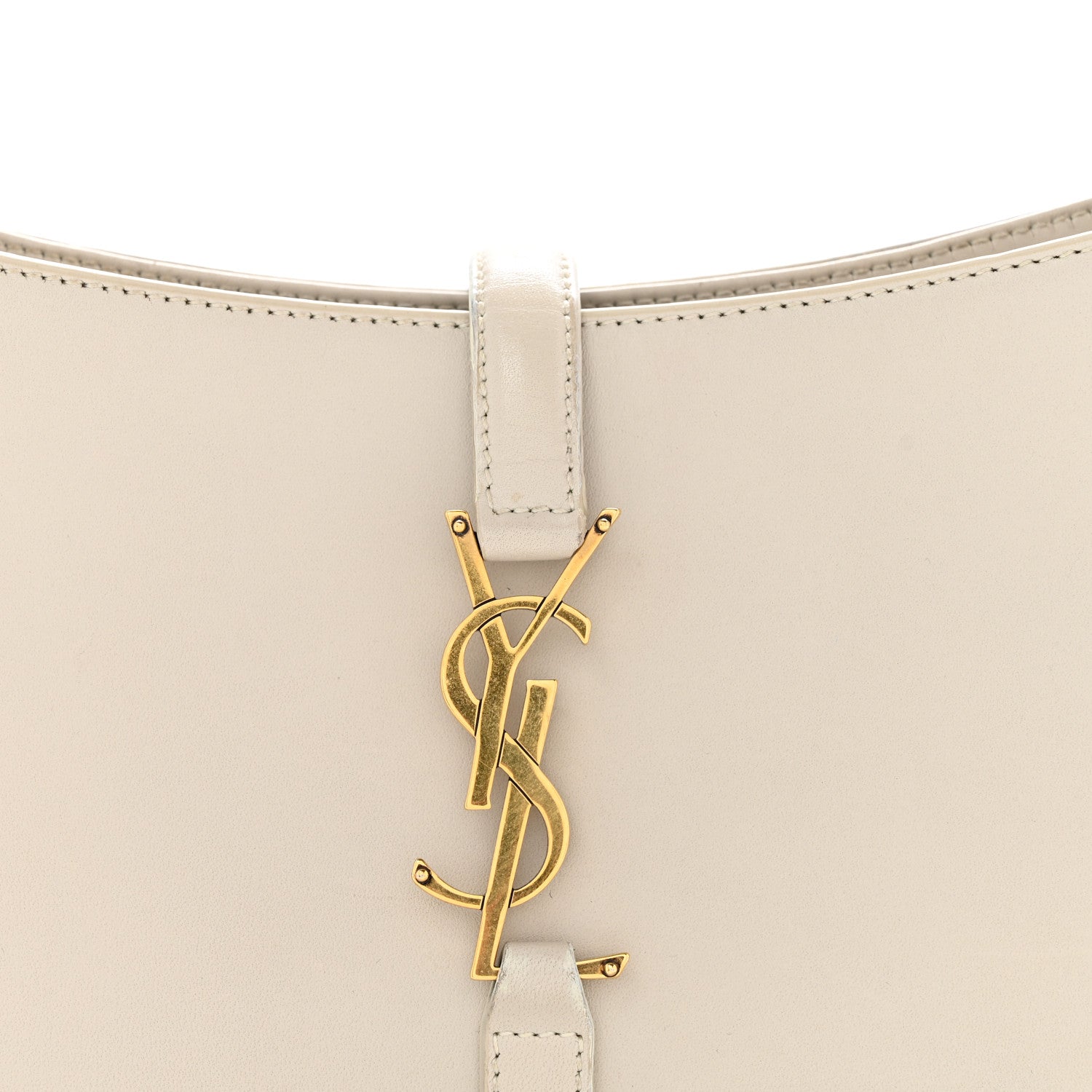 Saint Laurent Smooth Calfskin Le 5 A 7 Hobo Crema Soft 13 of 15
