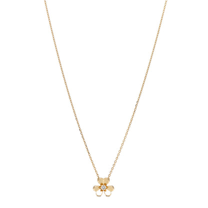 Van Cleef & Arpels 18K Yellow Gold Diamond Mini Frivole Pendant Necklace 1 of 4