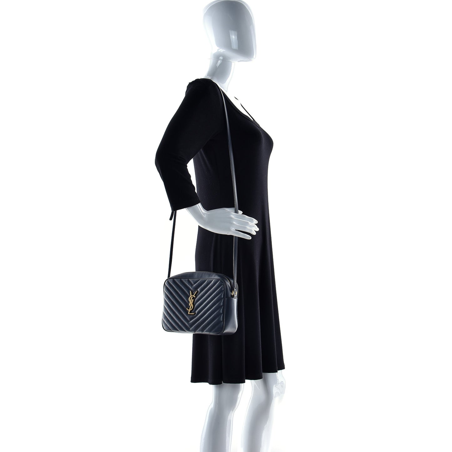 Calfskin Matelasse Monogram Lou Camera Bag Dark Smog