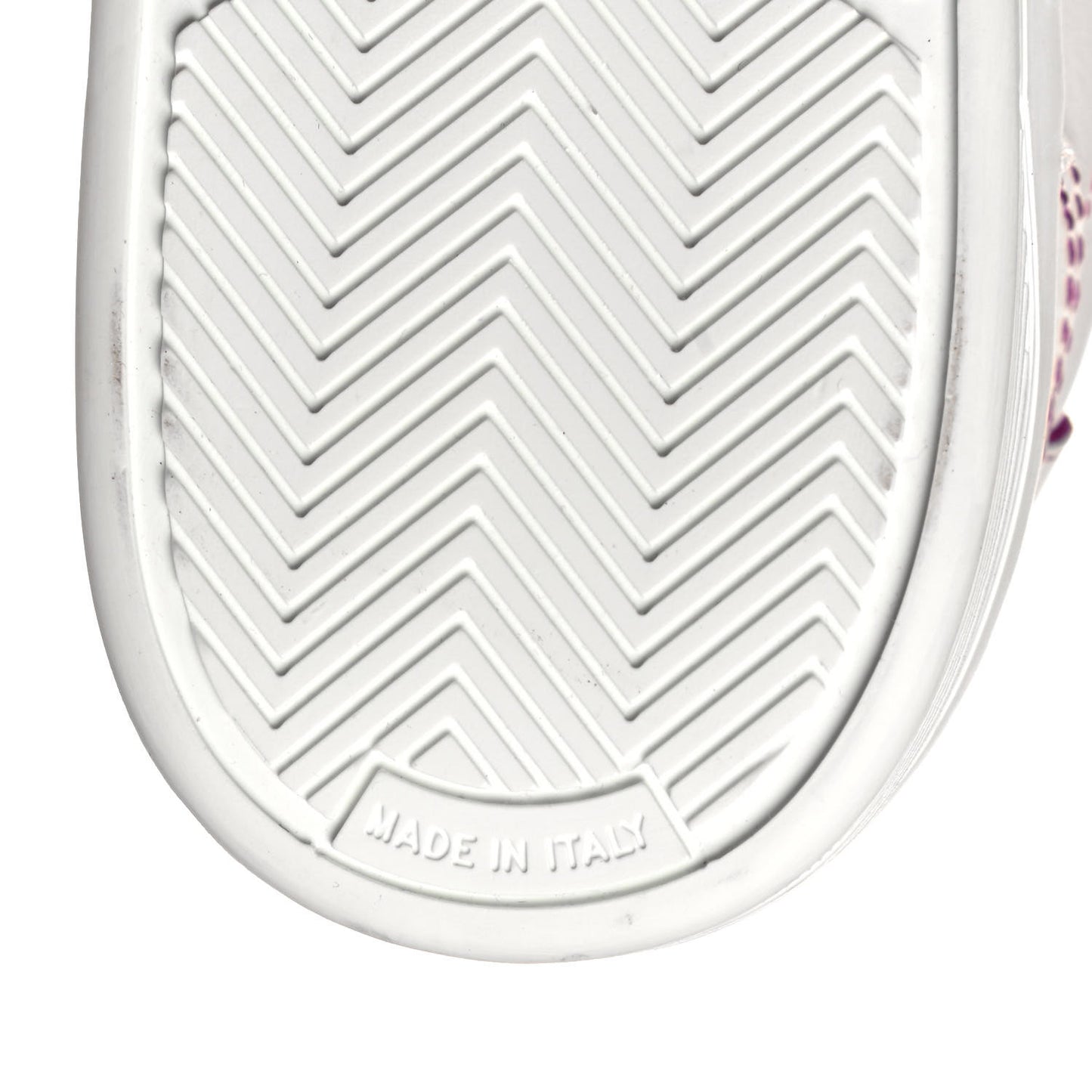 Calfskin Womens Logo Sneakers 37.5 White Pink