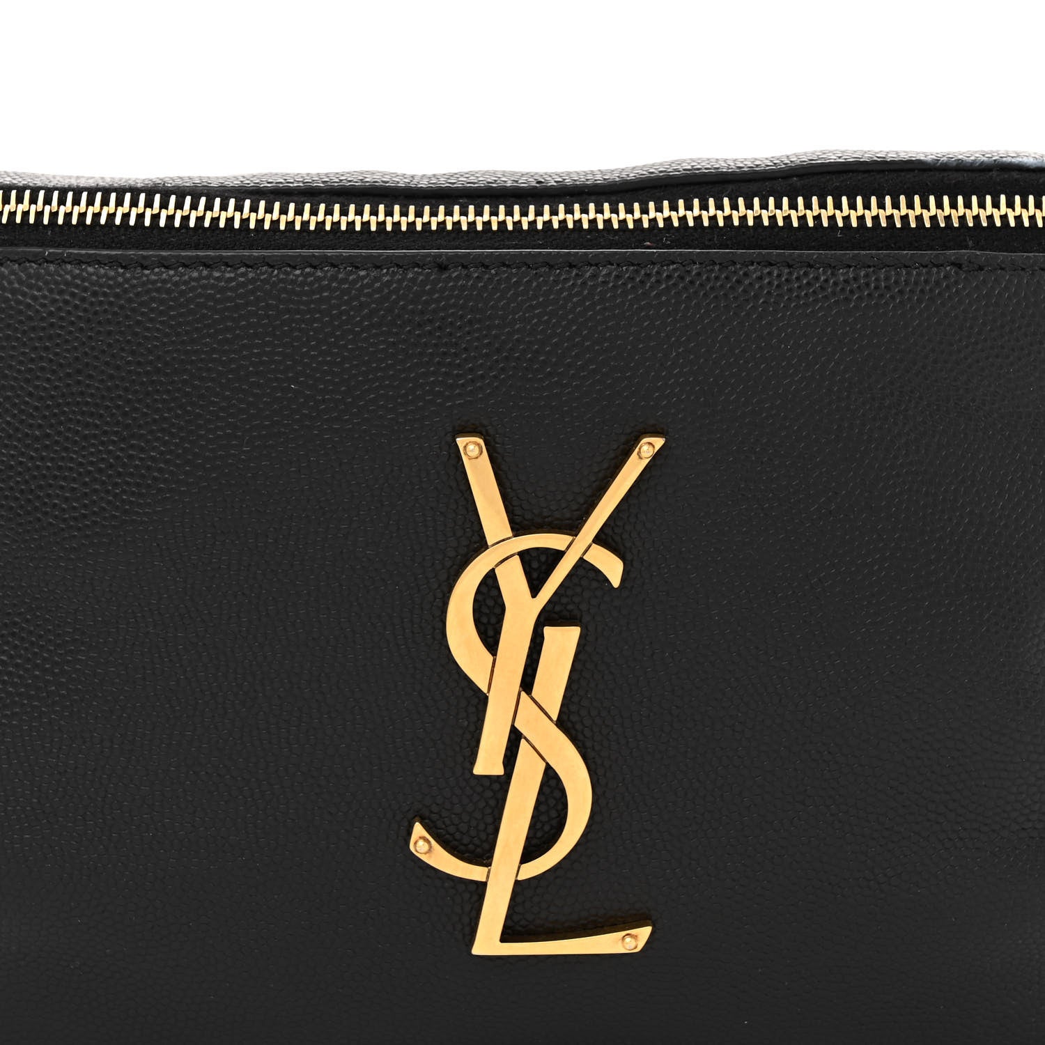 Saint Laurent Grain De Poudre Monogram Belt Bag Black 8 of 13