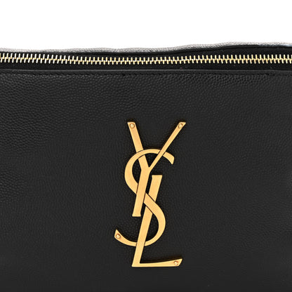 Saint Laurent Grain De Poudre Monogram Belt Bag Black 8 of 13