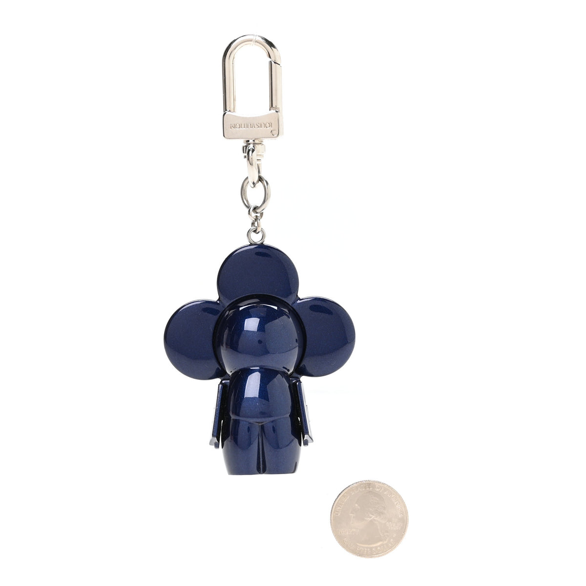 Louis Vuitton Metal Vivienne Bag Charm Key Holder Blue Marine 2 of 4