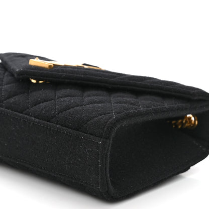 Saint Laurent Jersey Mixed Matelasse Triquilt Small Monogram Satchel 9 of 9