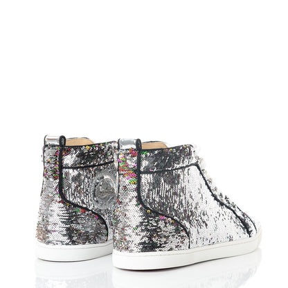 Christian Louboutin Womens Metallic Sequin Bip Bip Orlato Flat Sneakers 40 Multicolor 4 of 10