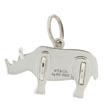 Tiffany Sterling Silver Save the Wild Rhino Charm 4 of 5