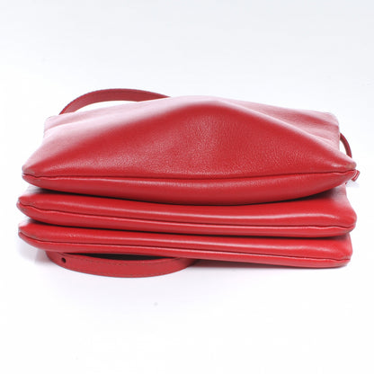 Celine Leather Trio Crossbody Bag Red 4 of 7