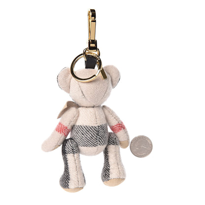 Burberry Cashmere House Check Thomas Bear Bag Charm Stone 2 of 3