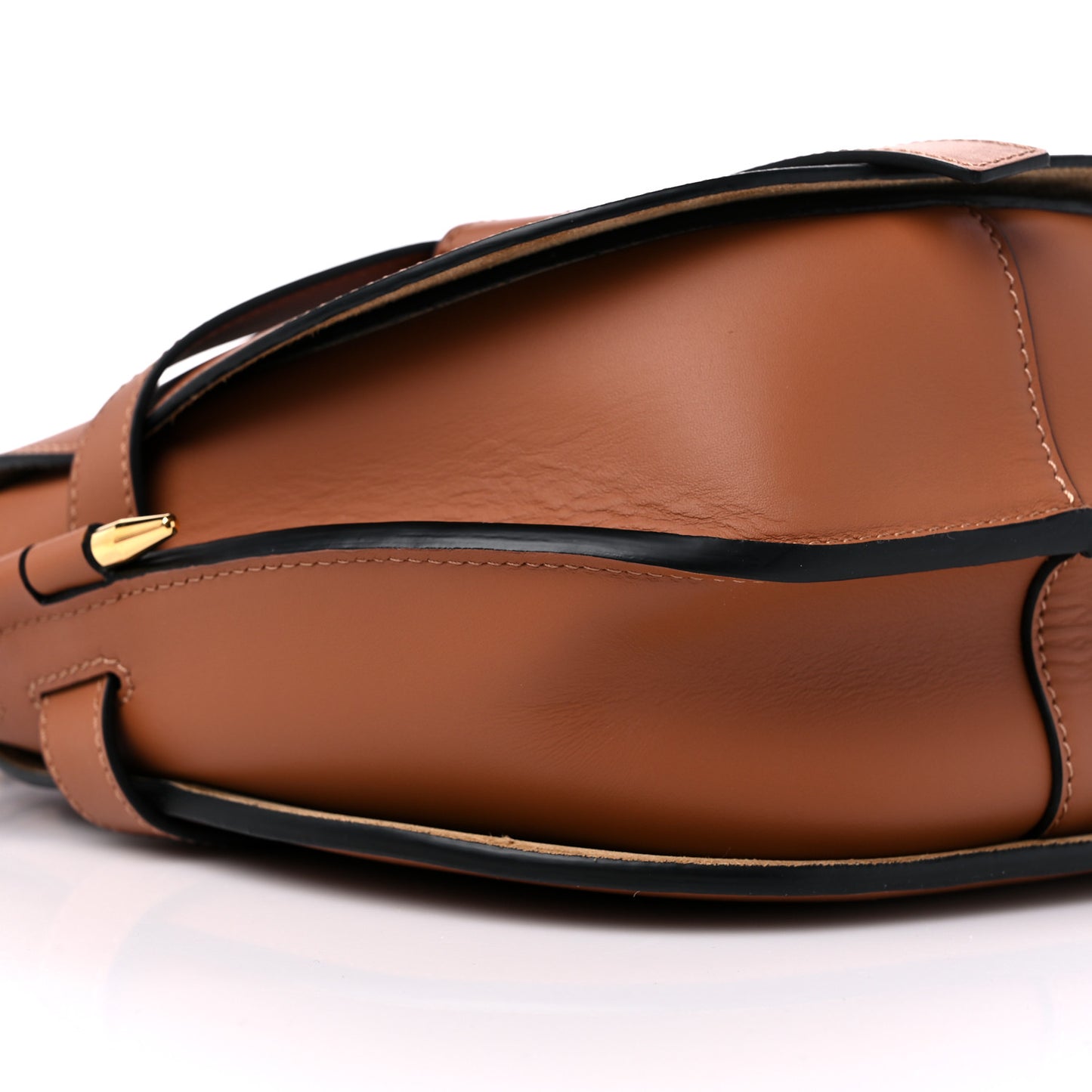 Calfskin Jacquard Small Gate Dual Bag Tan