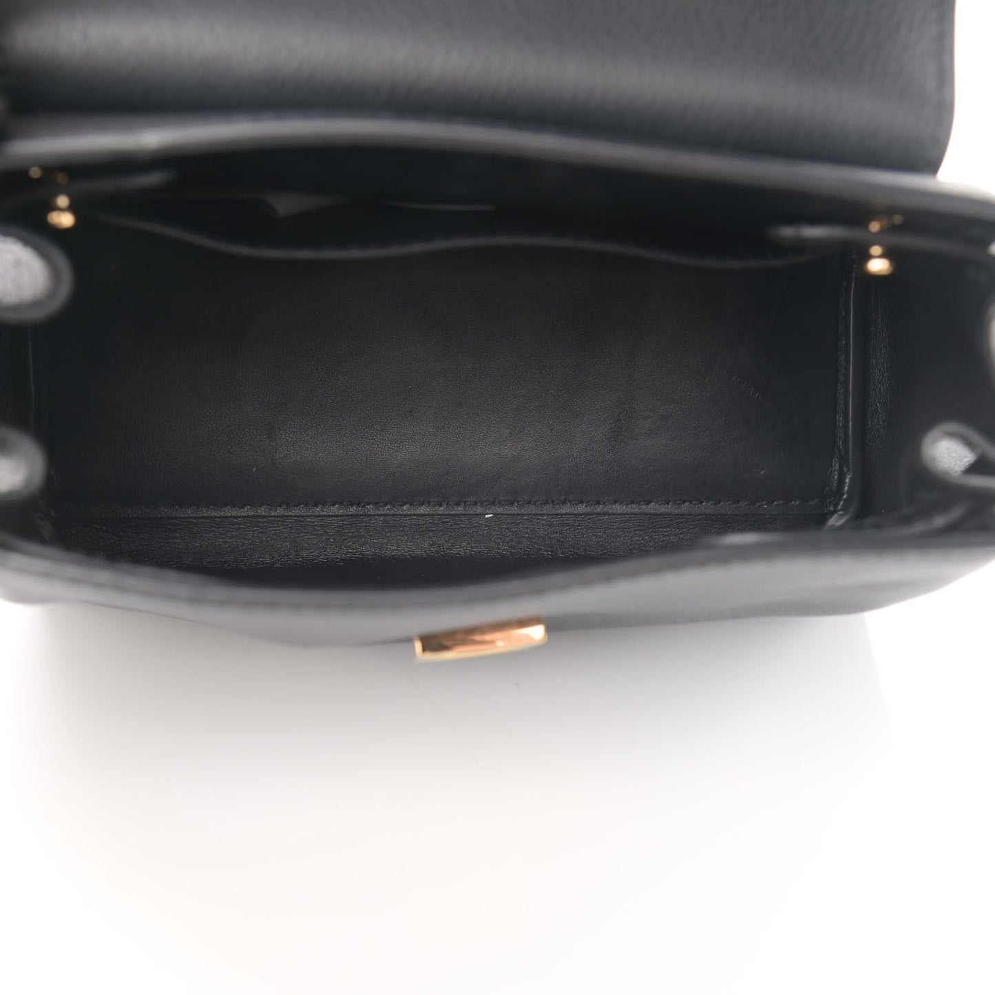 Grained Calfskin Small La Medusa Top Handle Bag Black