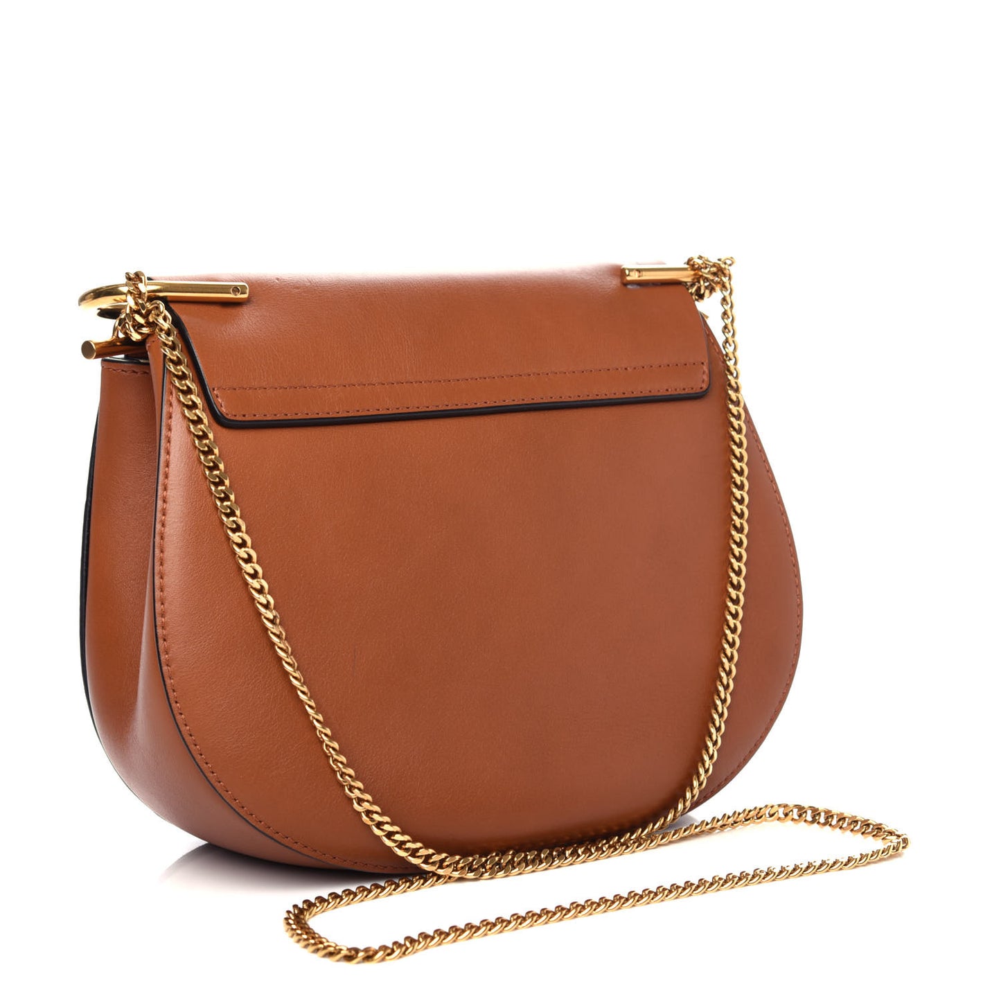 Calfskin Suede Rainbow Patchwork Drew Shoulder Bag Caramel