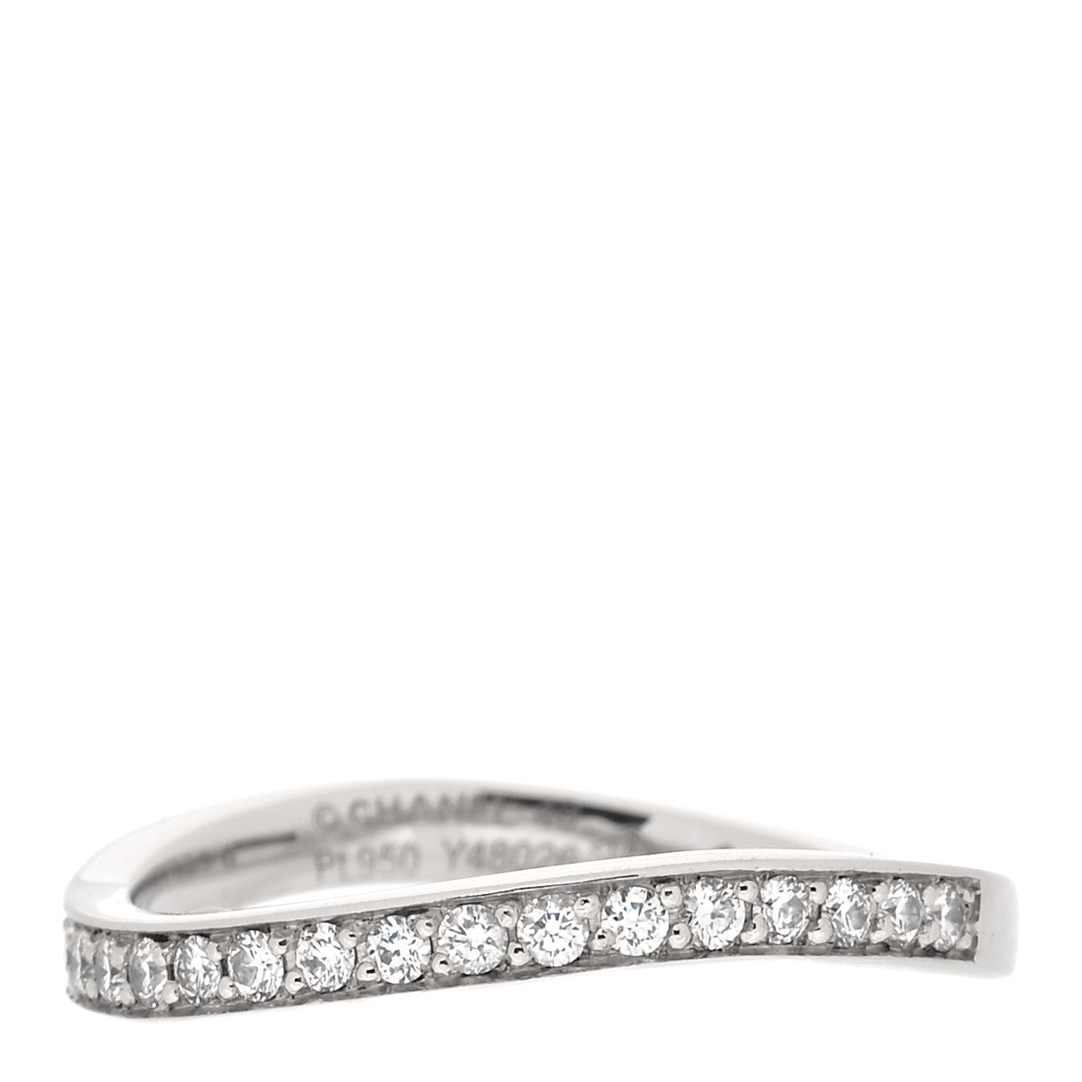 Platinum Diamond Ruban Half Eternity Band Ring 49 4.75